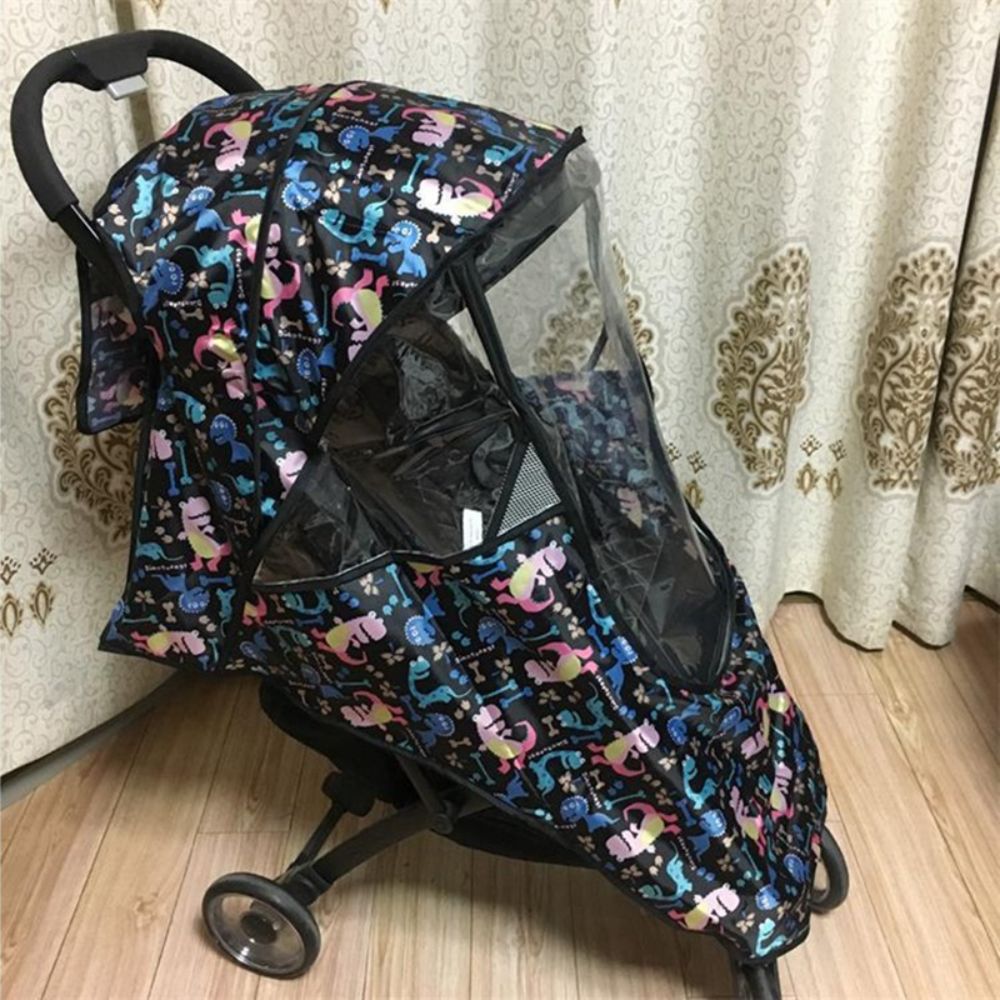 Colorful Baby Loved Stroller Rain Cover Universal Stroller Weather Shield Waterproof Windproof Dustproof Protection