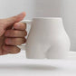 Creative Plump Cup With Sesame Glaze Ceramic Coffee Cup, Fun And Personalized Butt Mug, Niche Design, Korean Minimalist