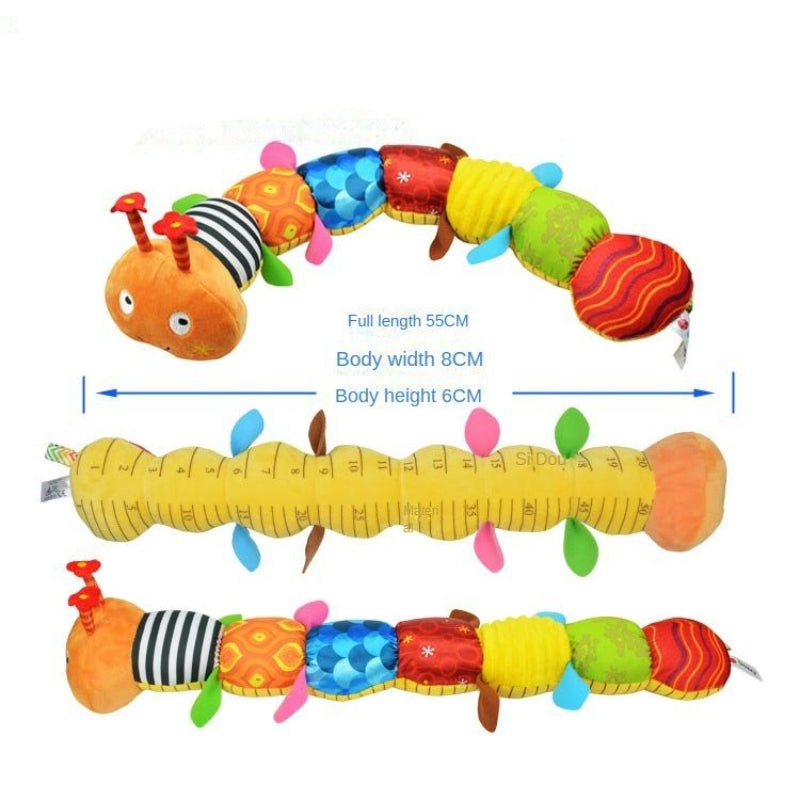 Infant Baby Musical Stuffed Animal Activity Soft Toys with Multi-Sensory Crinkle, Rattle and Textures, for Tummy Time