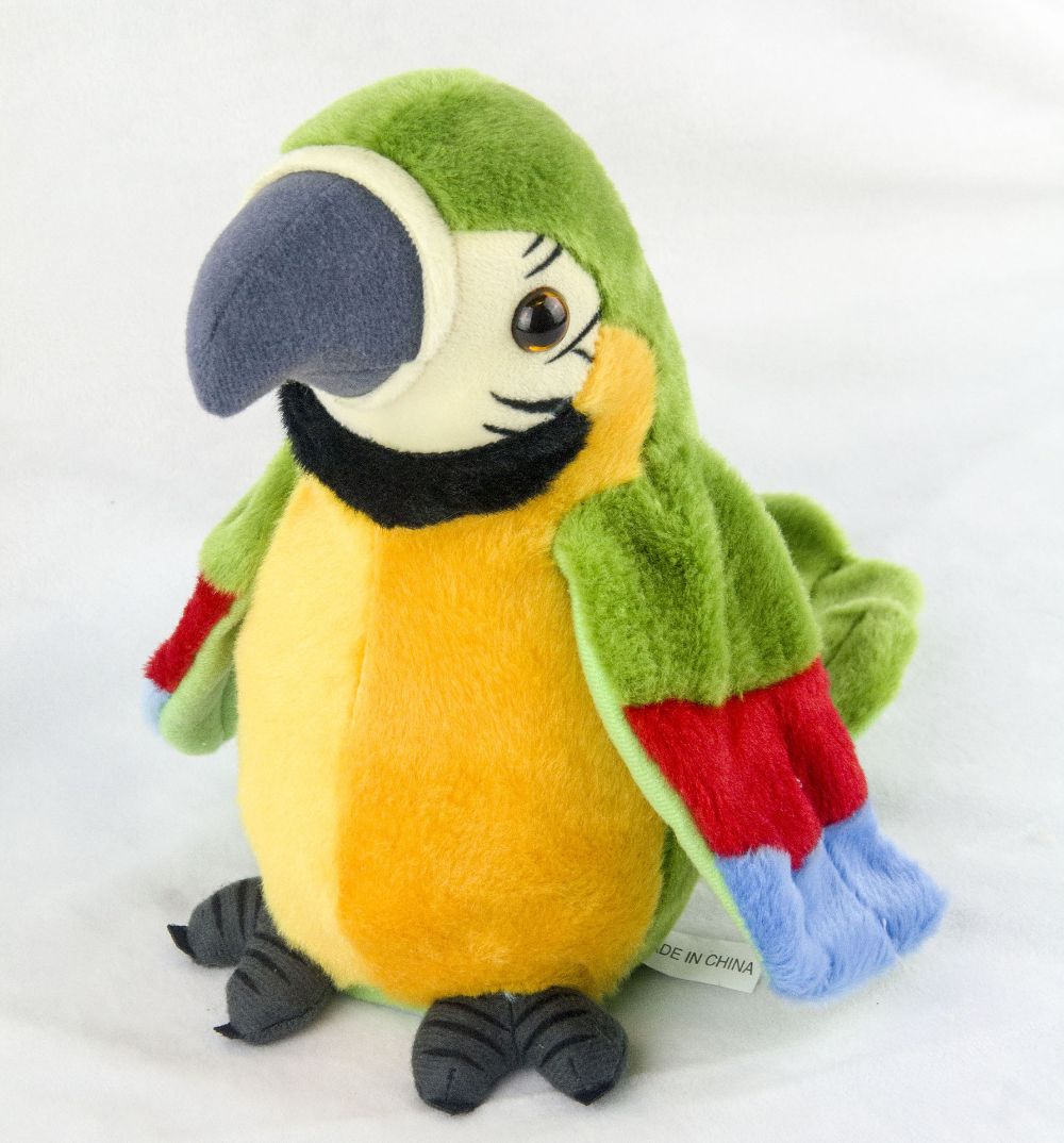 Cute Toy Musical Plush Stuffed Toy Parrot Talking Bird Preschool Kids Baby Toys Cartoon Good Playmate For Kids Education