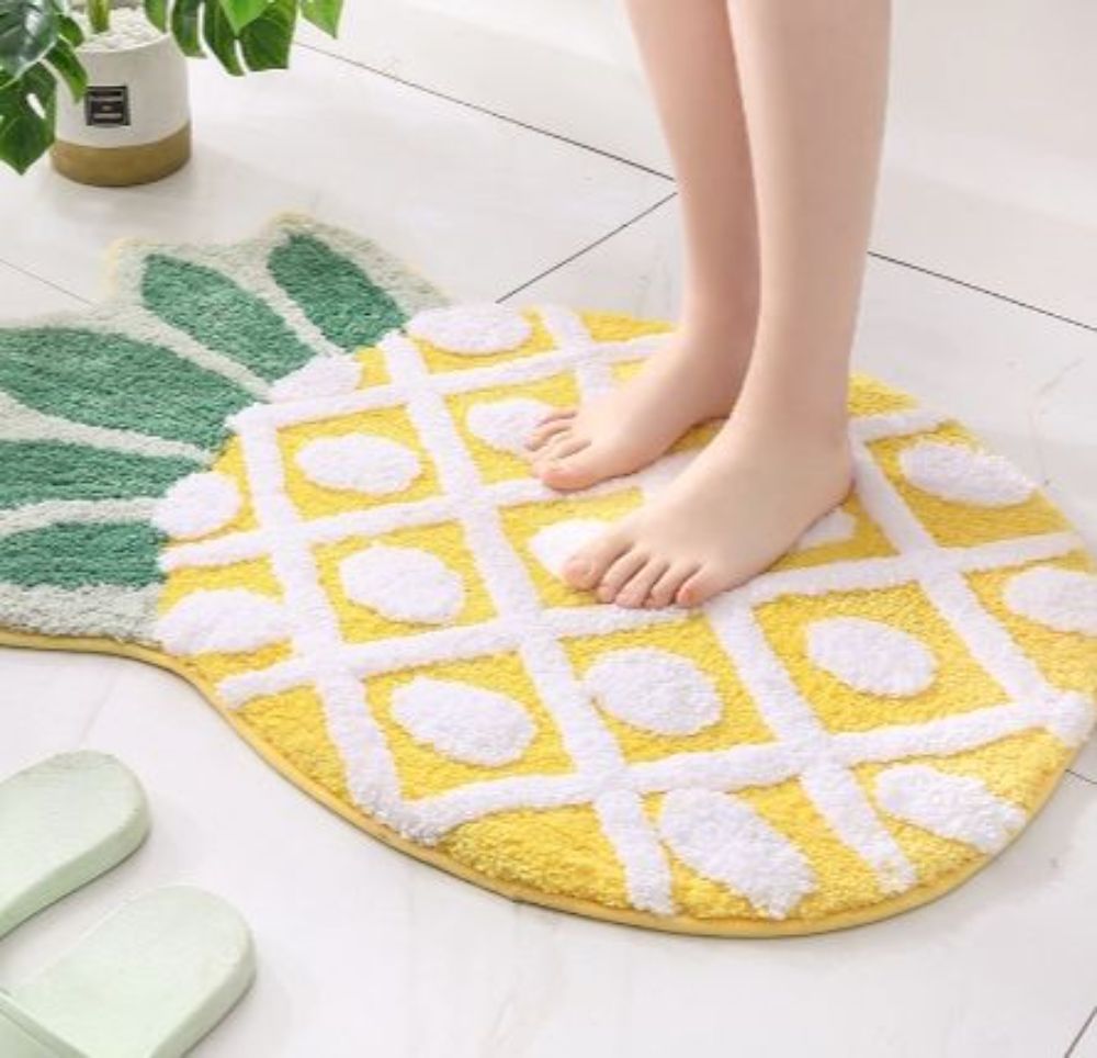 Pineapple Mat Creative Cute Door Mats Non-slip Mats Entrance Door Bathroom Mat Toilet Bathroom Carpet Fiber Microfiber