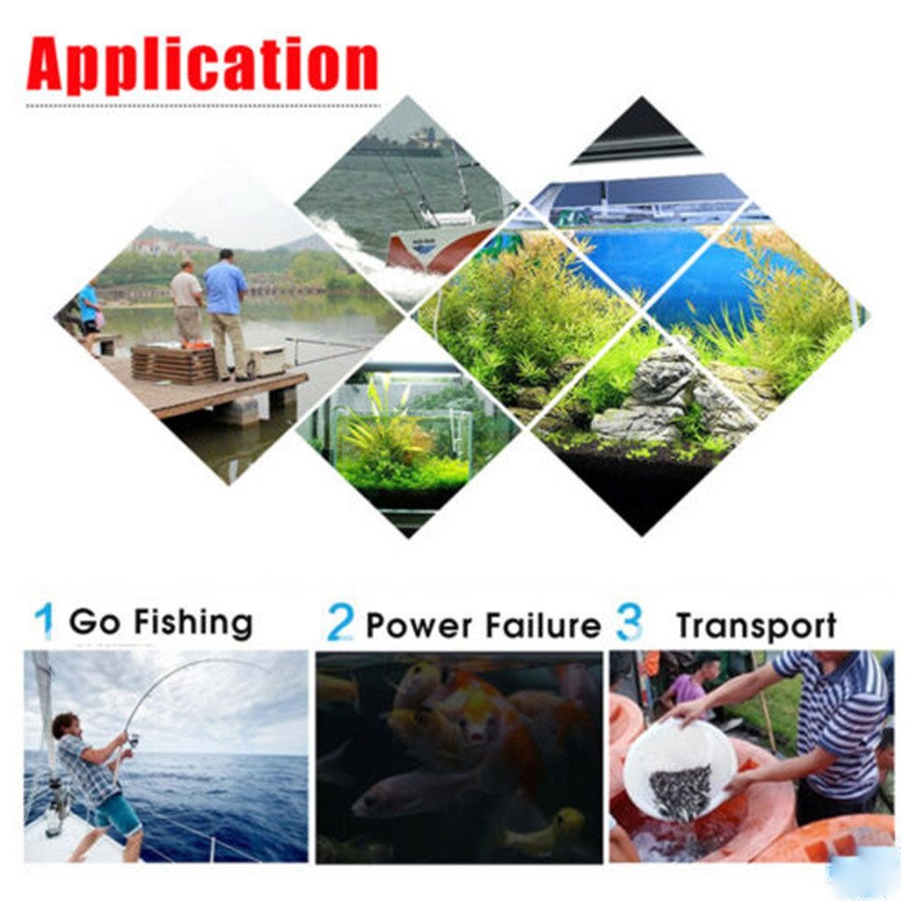 Solar Air Pumps Oxygenator Powered Panel for Aquarium Fish Tank Pond Waterproof Box Efficient Rechargeable Battery Pump