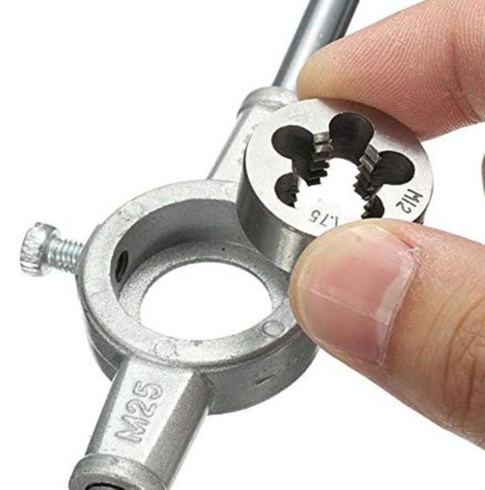 12/20pcs Tap And Die Set Tap Wrench Die Handle Screw Thread Threading Tapping Rethread Tool Bolt Screw Extractor