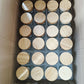 24 pieces Labeled Spice Jars Empty Square Spice Containers Airtight Wood Caps Kitchen Condiment Storage
