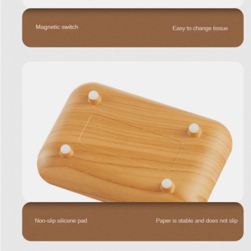 2022 Wooden Paper Towel Box New Household Desktop Napkin Storage Drawer Creative Desktop Drawer Box Modern Tissue Holder