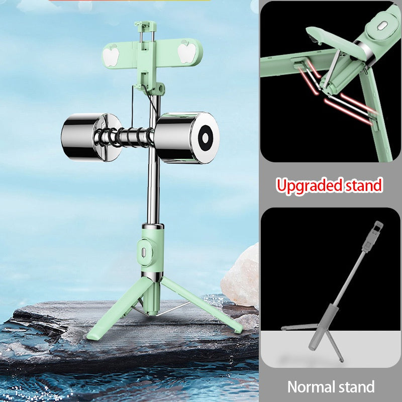 Upgraded 1Meter High 360 Degree Rotatable Selfie Stick Upgraded Stronger Hidden Tripod And Wireless Bluetooth Remote