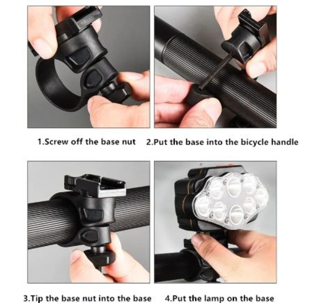 Bicycle Light 8 XPG Bike Light MTB Front Lamp Night Riding Illumination Riding Equipment Bike Accessories USB Chargeable