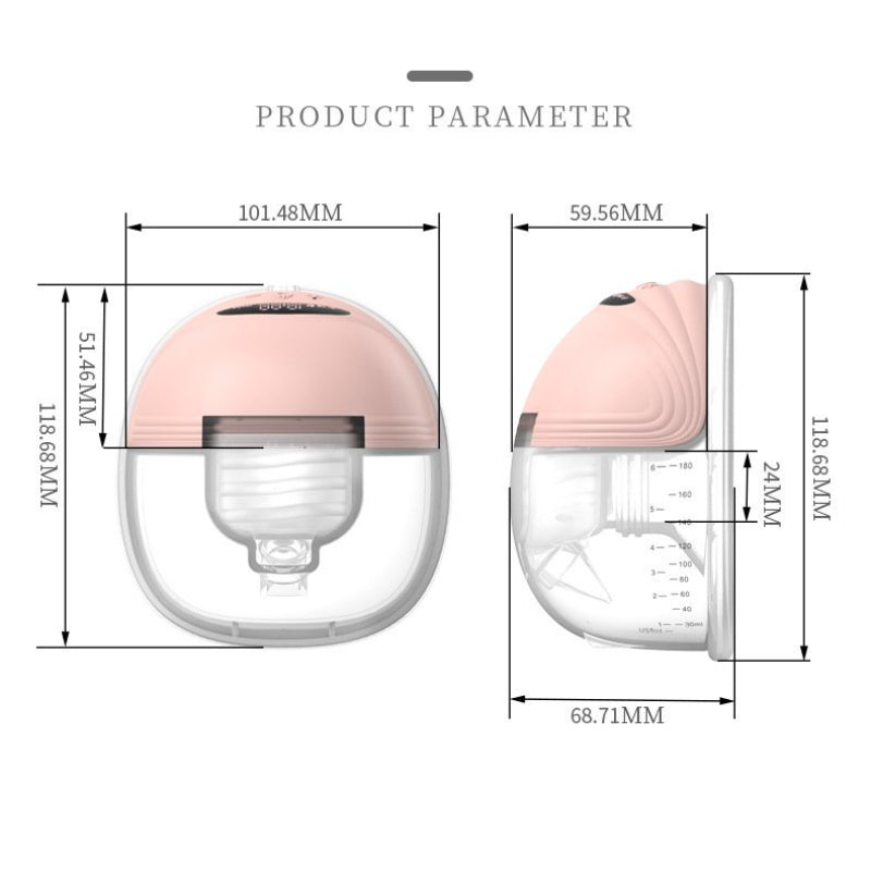 Wearable Breast Pump for Breastfeeding Portable Electric Breast Pump Hands Free 3 Modes 12 Suction Low Noise with 24mm