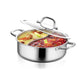 Stainless Steel Double Flavor Pot Large Capacity Thickened Soup Hotpot Steamboat Reunion Family