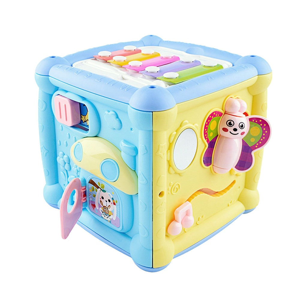 Baby Multi-Function Musical Toy Geometric Building Block Knocking Piano Drummer Polyhedral Smart Cube Educational Toys