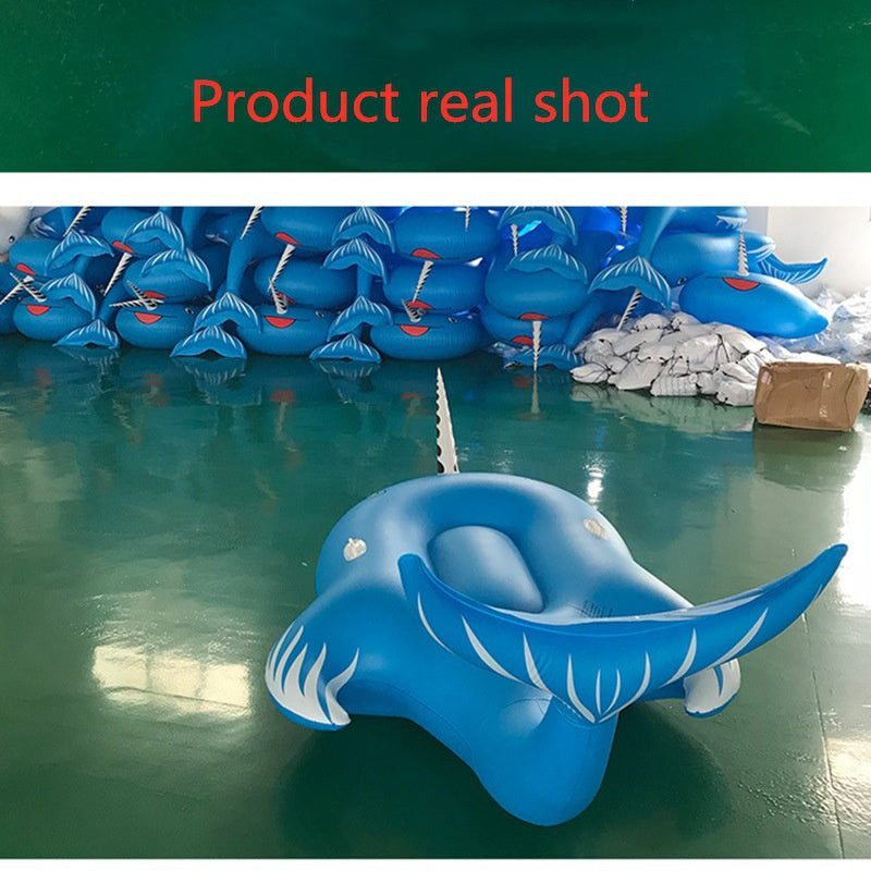 Copy of Whale Narwhal Floatie Floating Inflatable Pool Float For Kids Adult Float Raft Water Floating Boat Ride-On Swimming