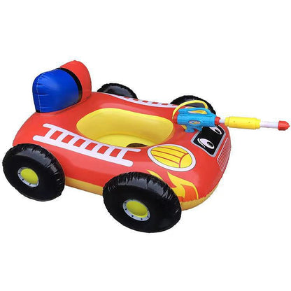 Kids Car Float Built-in Squirt Gun Beach Inflatable Swimming Floatie Pool Raft