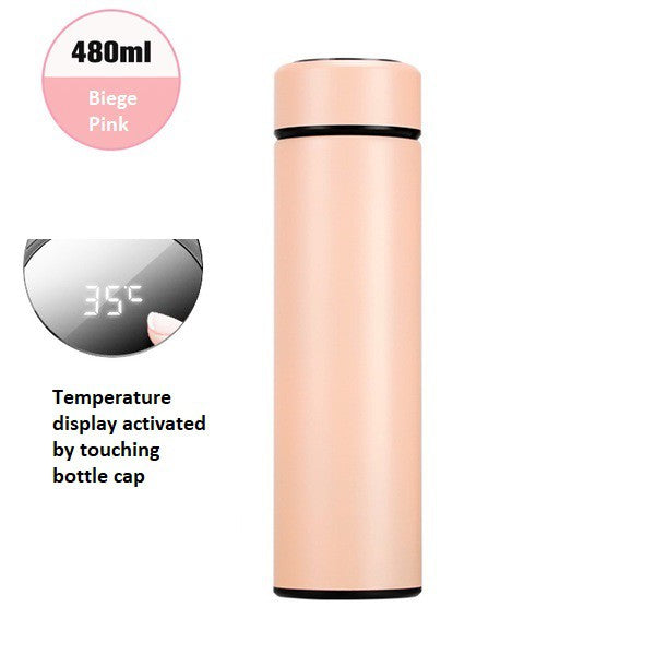 Vacuum Cup Insulated Hot And Cold Thermos Flask Water Bottle Thermal Temperature Cup Tumbler 480ML Easy and Durable