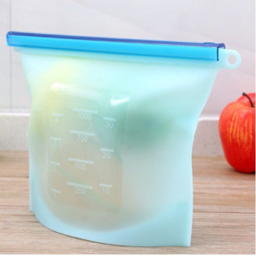 Vacuum Silicone Storage Bag Sealed Food Fruits Container Resealable And Environmentally Friendly With Airtight Seal