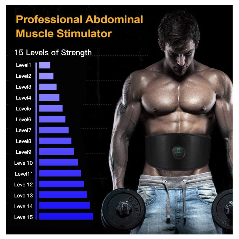 Muscle Trainer Stimulator Muscle Training Equipment Abdominal Muscle Stimulator EMS Trainer Waist Support Electric Belt