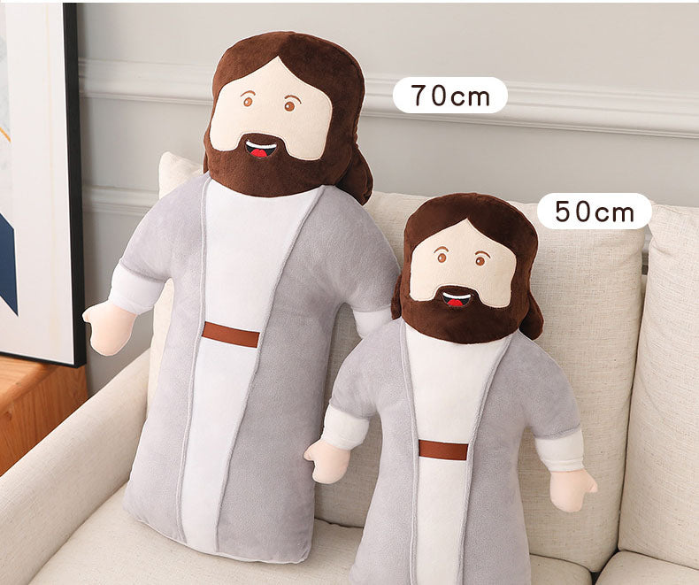 50Cm Stuffed Jesus Christ Plush Toy Soft Doll Kids Room Decor Photography Props Hug Pillow Christian for Boy Girl Gift