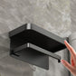 Toilet Paper Holder with Shelf, Aluminum Tissue Roll Holder with Mobile Phone Storage Shelf for Modern Bathroom