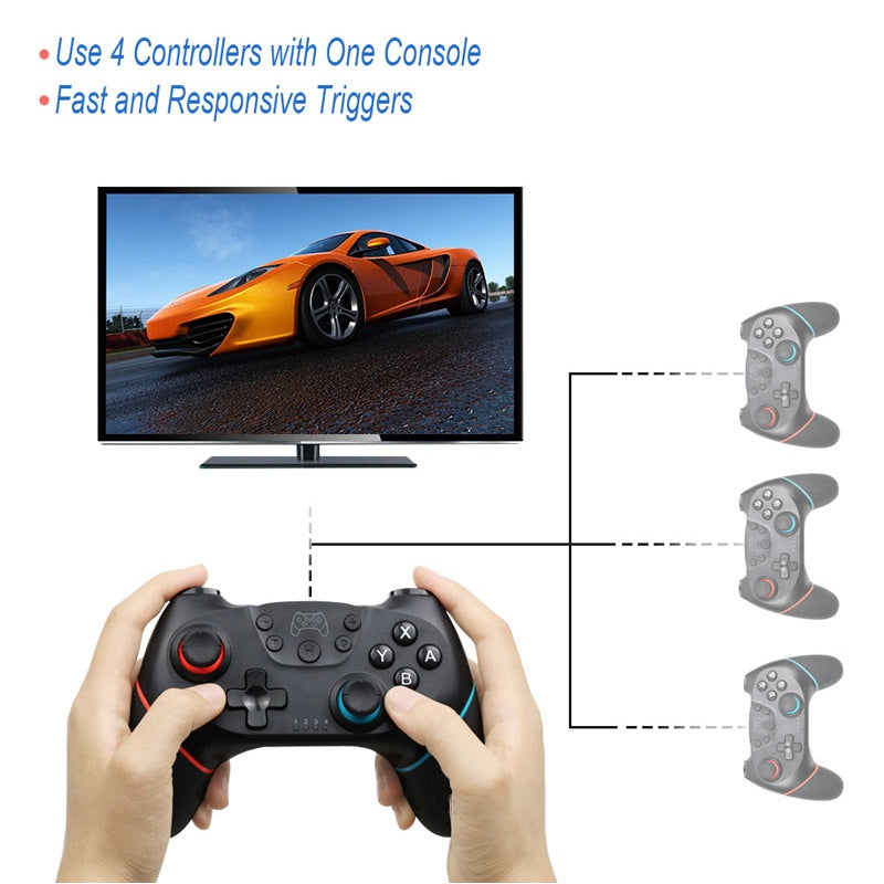 Wireless Bluetooth Controller Gamepad For Switch Pro USB Video Game Joystick Controller For Nintendo Switch Console with 6-Axis