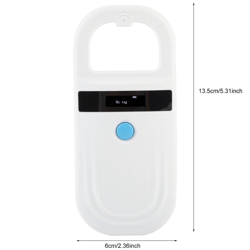 Microchip Scanner Pet Reader, Rechargeable Animal Chip Identification Scanner Microchip Scanner 134.2/ 125kHz White