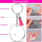 200Pcs DIY Round Acrylic Keychain Blanks Acrylic Clear Circle Discs Keychain Set for DIY Keychain Vinyl Crafting