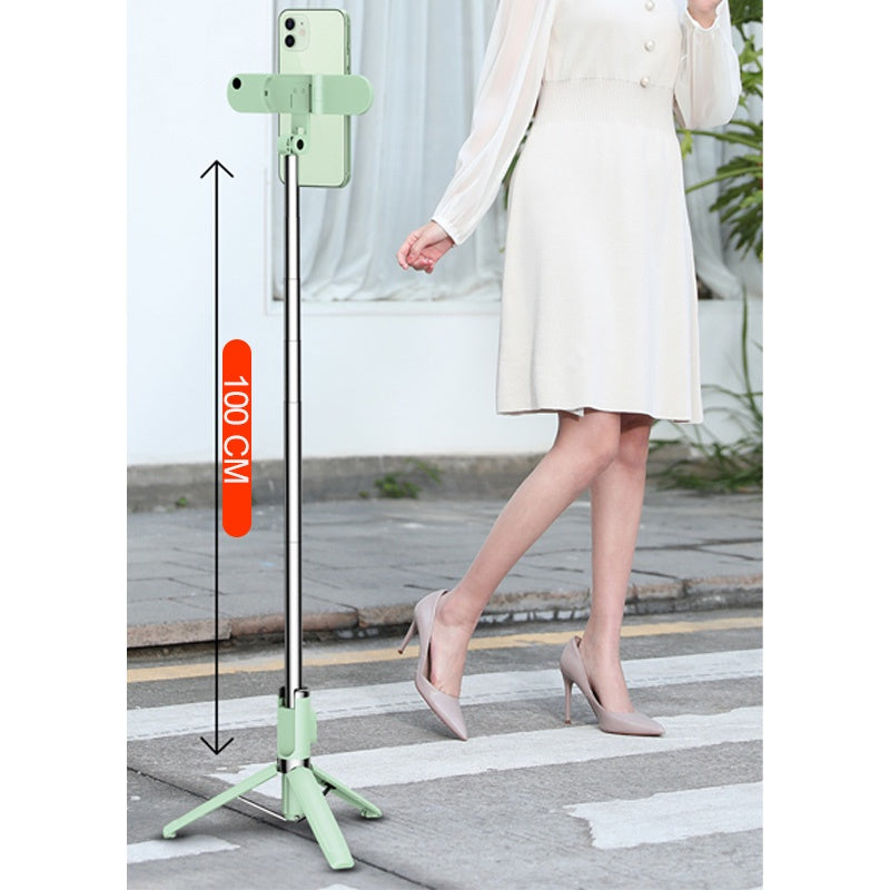 Upgraded 1Meter High 360 Degree Rotatable Selfie Stick Upgraded Stronger Hidden Tripod And Wireless Bluetooth Remote