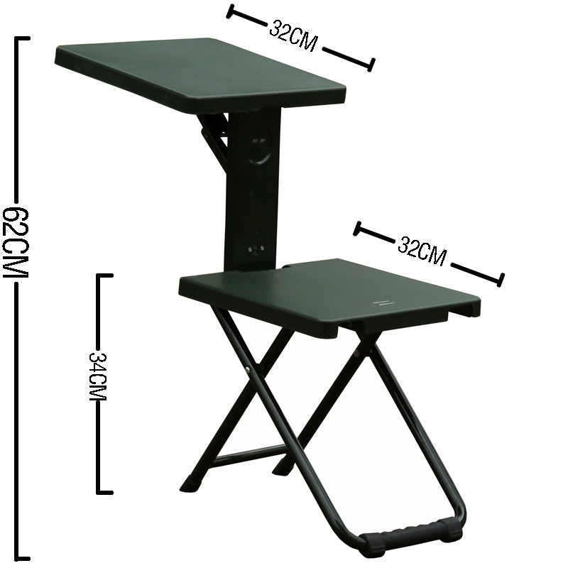 Multifunctional Folding Outdoor Portable Horse Field Writing Fishing Chair Learning Chair All-in-one Folding Troop Table