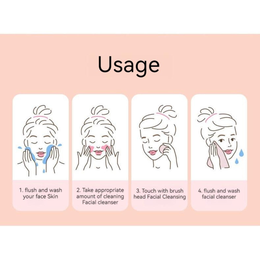 New Style Rechargeable Silicone Facial Cleanser Electric Waterproof Ultrasonic Face Washer Pore Cleaner