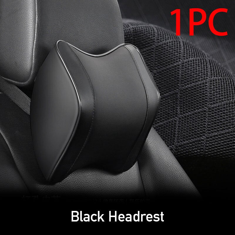 Car Pillow Interior Headrest Pillows Front Seat Waist Back Support Memory Foam Cotton for Neck Head Rest Protector Accessories