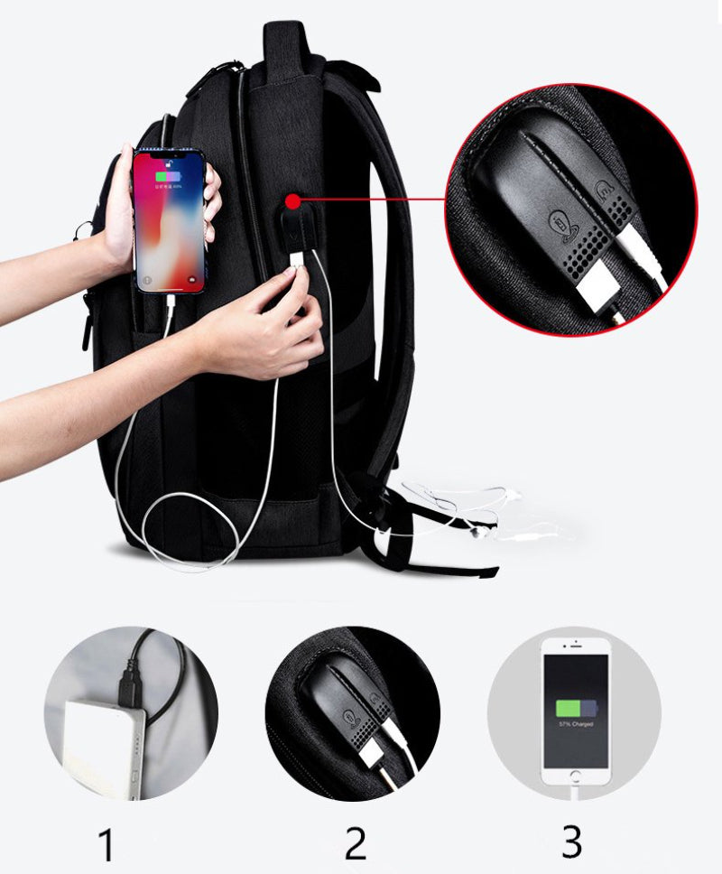 Backpack Men Large Capacity High College School Bags 15.6 Inch 17.3 Inch Laptop USB Men Computer Waterproof Business Bag