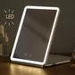 Folding Travel Mirror Lighted Makeup Mirror with 80 LEDs 3 Colors Light Modes USB Rechargeable Mirror Rechargeable Batts