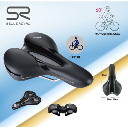 Premium Italy SELLE ROYAL Comfortable Respiro Bicycle Cycling Saddle Mountain Road Bike Seat Cushion Breathable Hollow