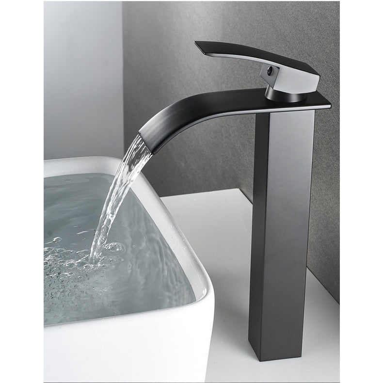 Copy of Copy of Waterfall Faucet Copper Hot And Cold Black Household Bathroom Basin Water Tap