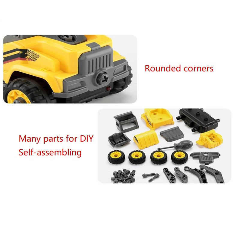 Kids DIY Remote Control Excavator Bulldozer Car Toy Truck Construction Vehicle Movable