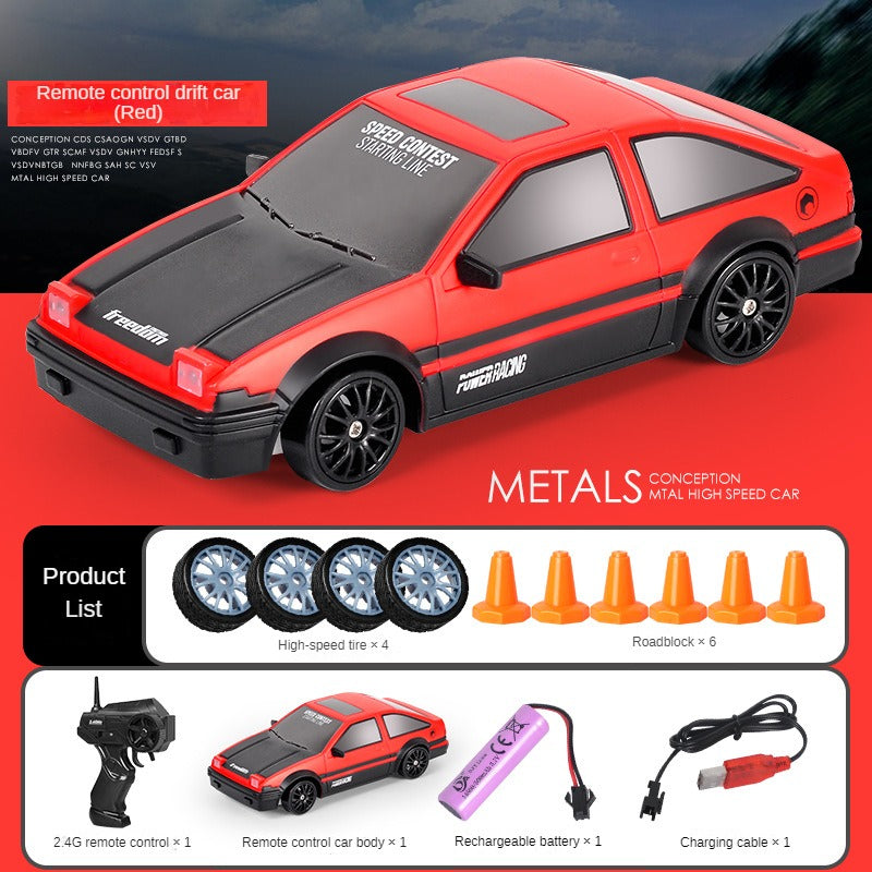 4WD RC Drift Car Toy Remote Control Car 2.4GHz 15km/h High Speed LED Light Race Car Off Road RC Drift 1/24 Vehicle Toy