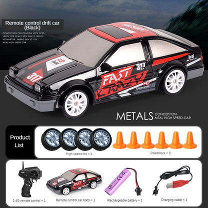 4WD RC Drift Car Toy Remote Control Car 2.4GHz 15km/h High Speed LED Light Race Car Off Road RC Drift 1/24 Vehicle Toy