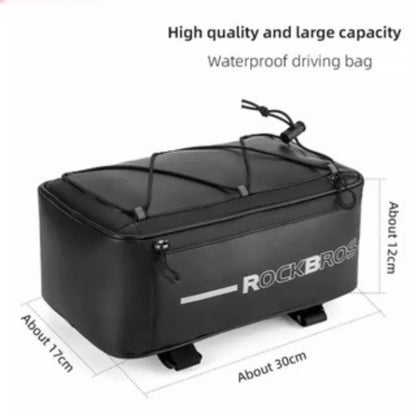 ROCKBROS Bike Bag Waterproof Cycling Travel Trunk Bag Seat Saddle Pannier MTB Electric Bicycle Reflective Luggage Carrier