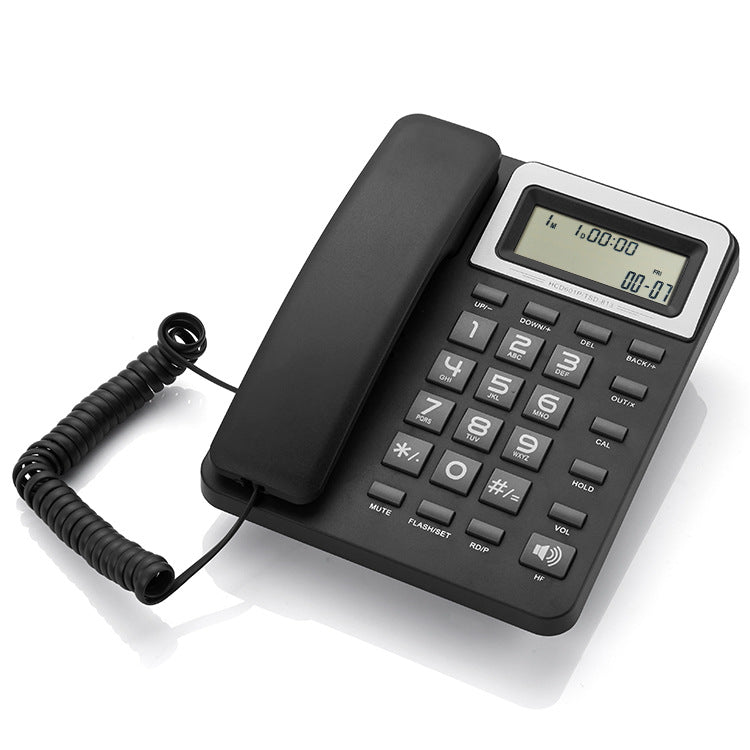 Desktop Corded Landline Phone Fixed Telephone with LCD Display Mute/ Pause/ Hold/ Flash/ Redial/ Hands Free/ Calculator