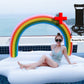 Large Giant floatie beach rainbow cloud inflatable float swimming pool party floats raft adult family kids children