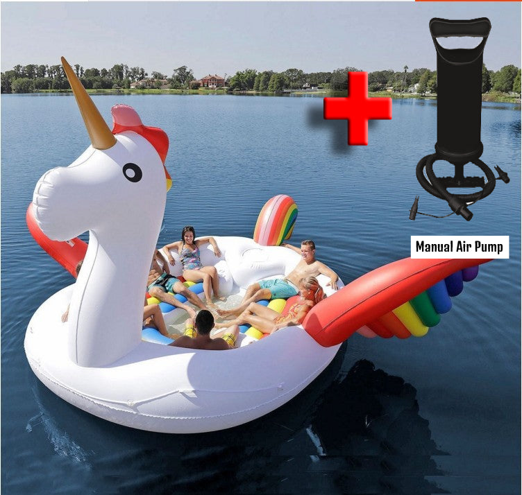 Giant Flamingo Unicorn Pool Float Inflatable Beach Party Swimming Floating Boat Toy Summer Rest Water Air Mattress Adult