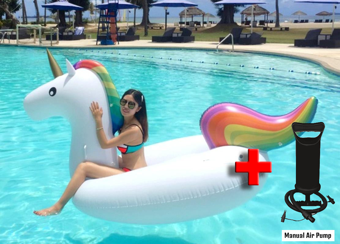 Large floatie beach unicorn inflatable float swimming pool party floats