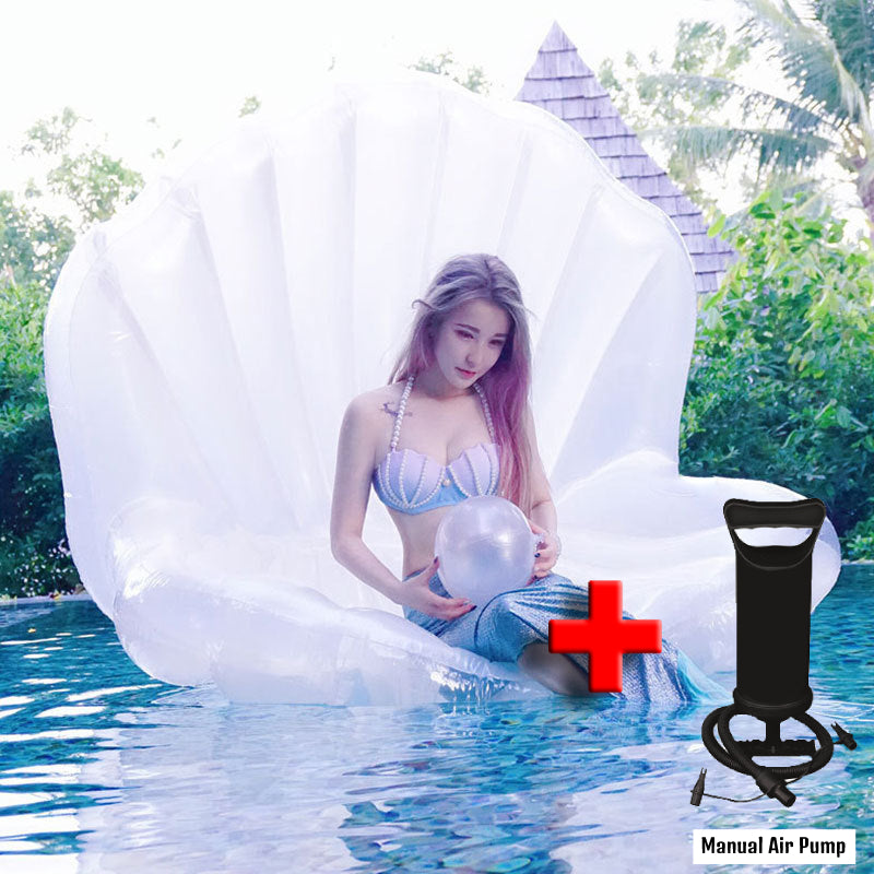 XXL Giant Floatie Beach Beautiful Clam Seashell Pearl Inflatable Float Swimming Pool Party Floats Indoors And Outdoors