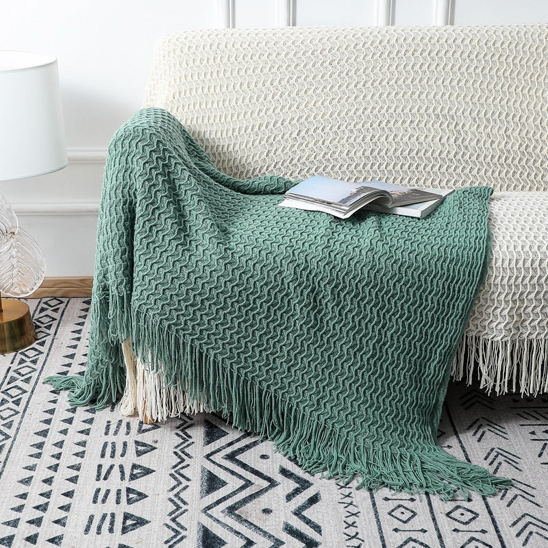 Home Sofa Knitted Blanket Comfortable Blanket Korean Style Throw Soft Blanket Nordic Home Office Blanket