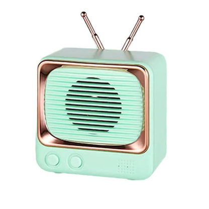 DW02 Portable Bluetooth Speaker Mini Retro TV Style Surround Rechargeable Audio Speaker