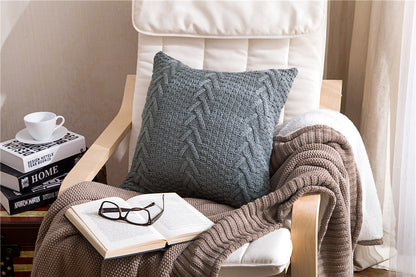 Knitted Cushion Cover 45x45cm Cushion Pillow Cover Sofa Cushion Pillow Throw Cushion with Cover Bedding Pillow CaseCover
