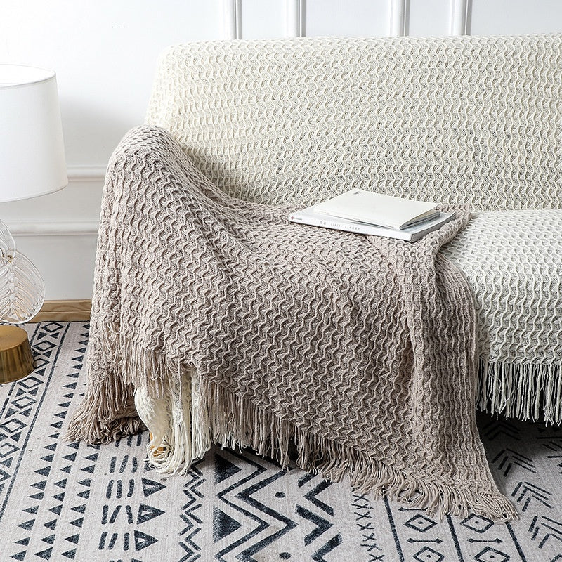 Home Sofa Knitted Blanket Comfortable Blanket Korean Style Throw Soft Blanket Nordic Home Office Blanket