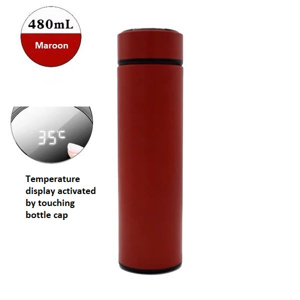 Vacuum Cup Insulated Hot And Cold Thermos Flask Water Bottle Thermal Temperature Cup Tumbler 480ML Easy and Durable