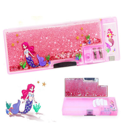 Quicksand Stationery Box Girls Primary School Princess Cute Children Pencil Box Girls Kids School Organizing Pencil Case