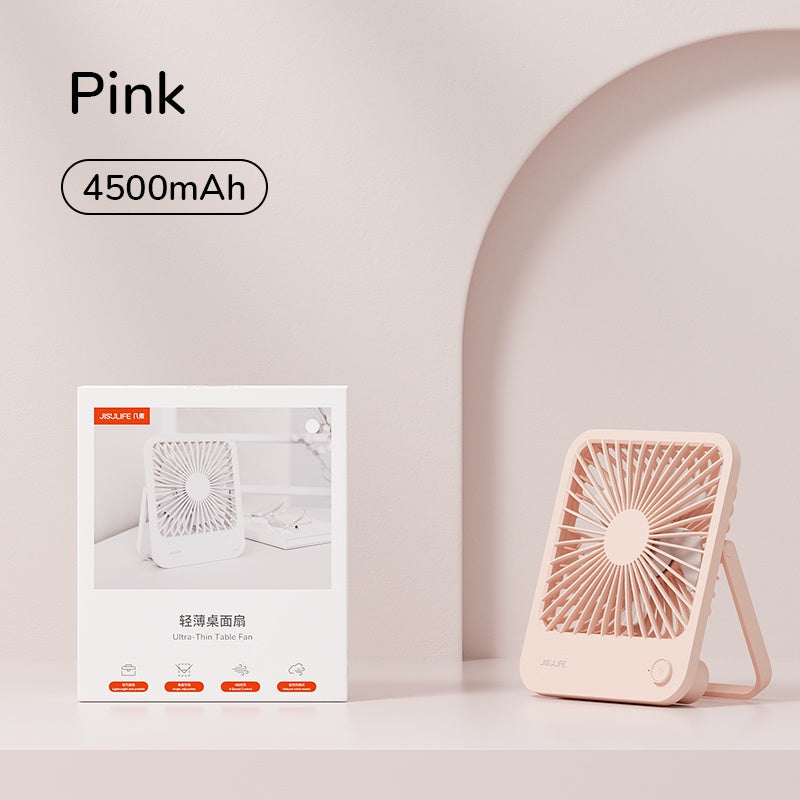 Mini Table Fan USB Rechargeable Portable Desk Fan 4500 mAh Battery Small Personal Desktop Fan Suit For Office Dormitory