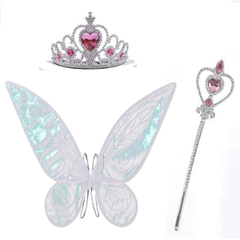 Fairy Wings Cosplay Large Large Butterfly Wings With Crown Girls Women Adults Fairy Wings Crown Wand Set