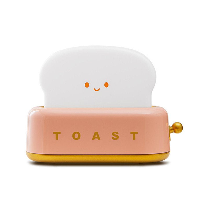 Creative Toast Night Light USB Rechargeable Timing LED Cute Sleep Lamp Household Decorative Lamp for Home Bedroom Table